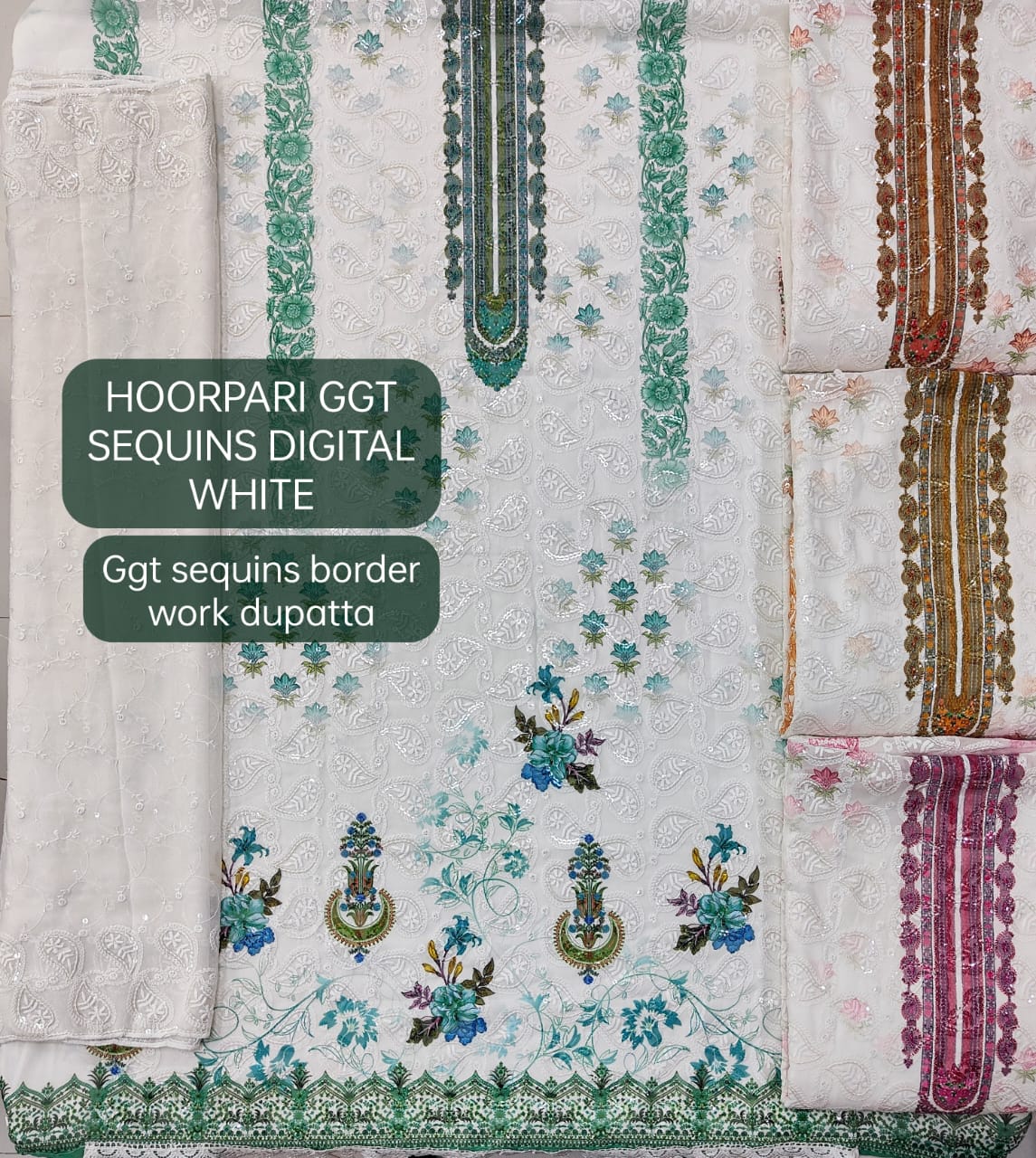 Hoorpari GGT Sequins Digital White